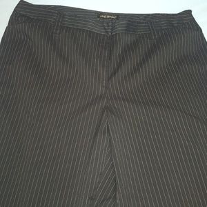 Wide Leg Pinstripe Trouser Pants